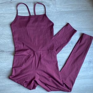Girlfriend Collective Plum jumpsuit, size M